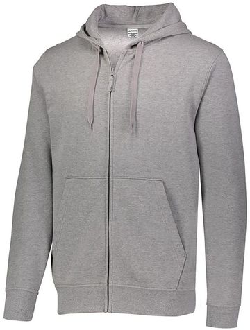 Augusta Adult 9 oz 60/40 cotton/polyester Fleece Full-Zip Hooded Sweatshirt